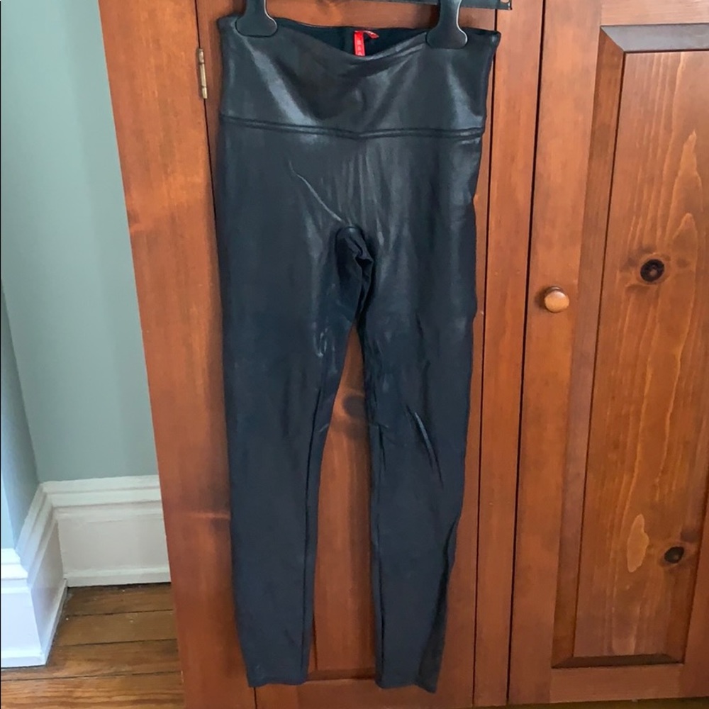 SPANX faux leather leggings - black size SMALL